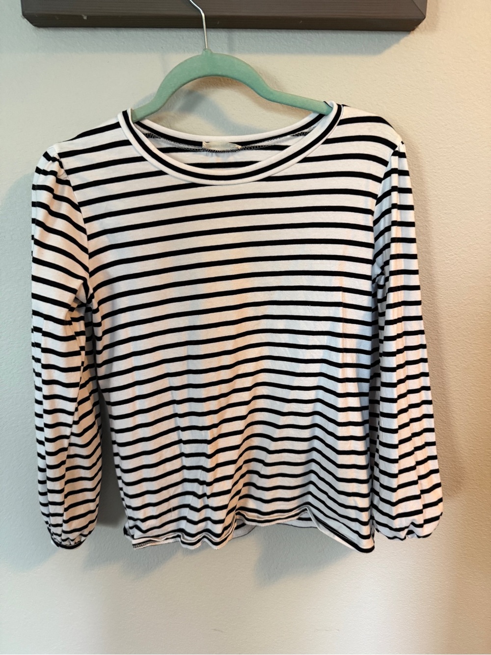 Les Amis Black and White Striped Long Sleeve Top